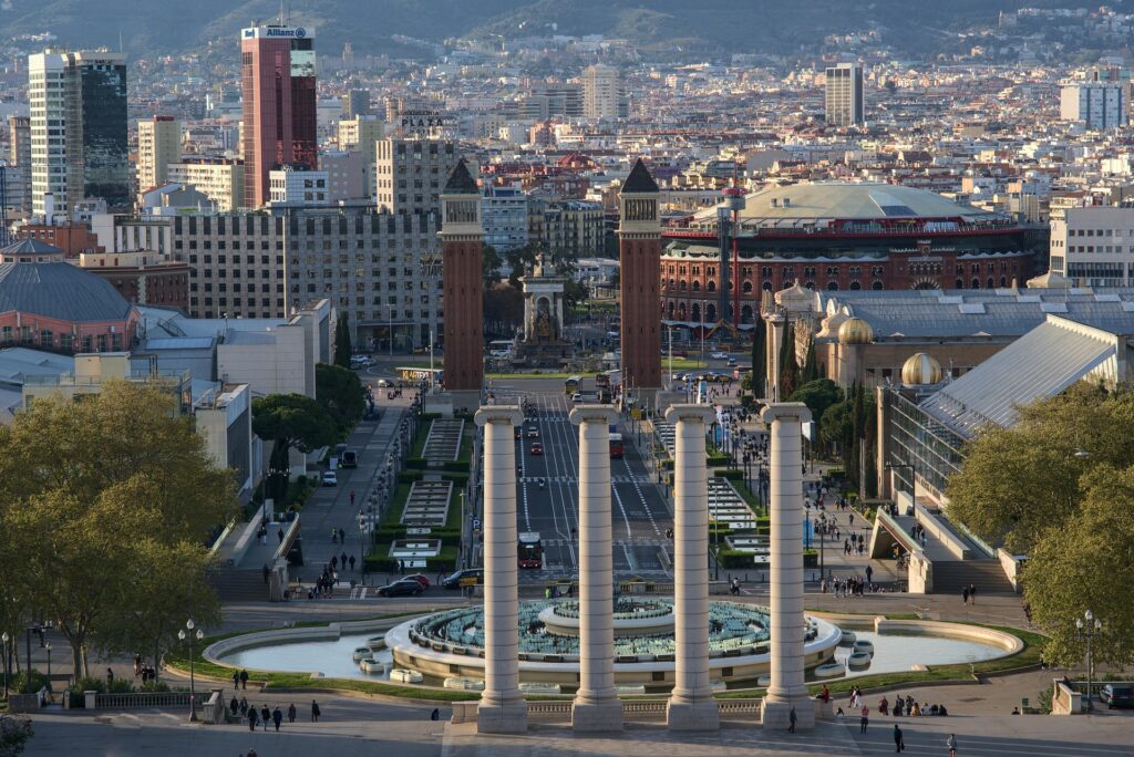 Barcelona con frío invernal